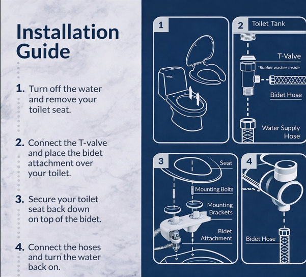 CleanFit Pro™ Seamless Bidet Attachment