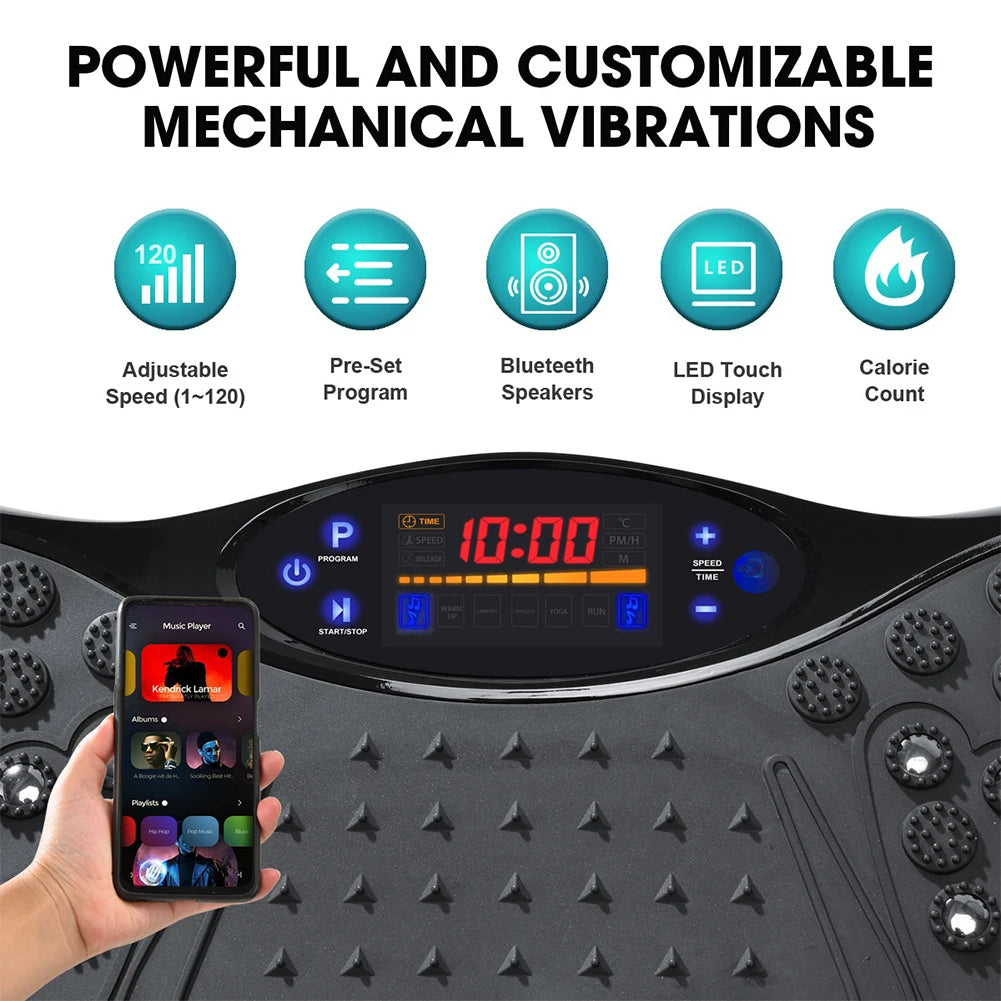 FitPulse™ Vibration Plate with Remote & Resistance Bands – Burn Calories & Boost Circulation at Home