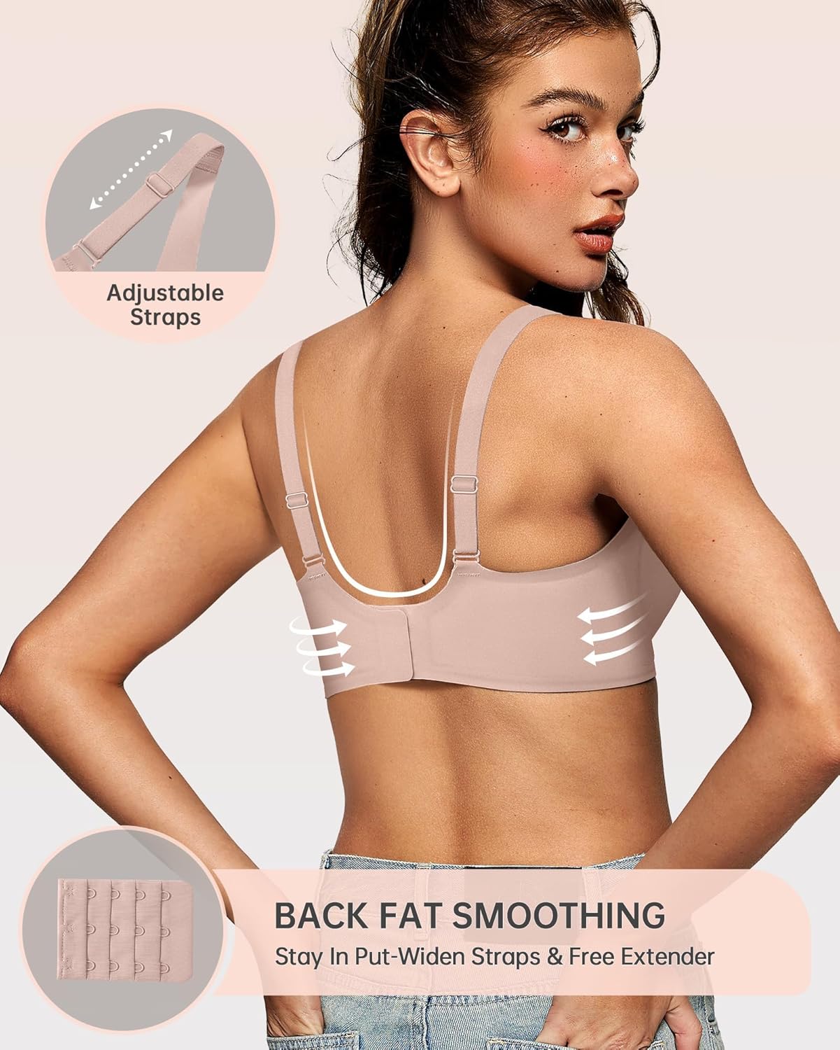 💗 VBRA™ Seamless Deep-V Comfort Bra