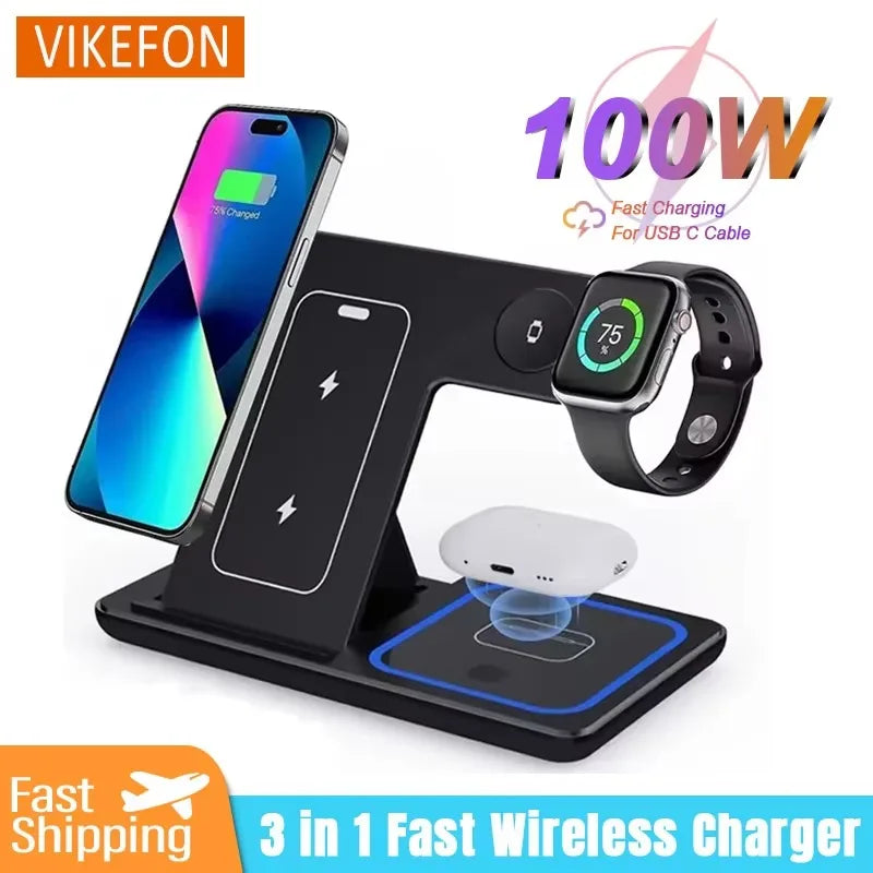 ChargeBase™ 3-in-1 Fast Wireless Station