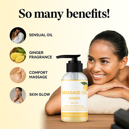 All-In™ Ginger Massage Oil – Relaxing Aromatic Skin Therapy (120ml)