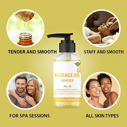 All-In™ Ginger Massage Oil – Relaxing Aromatic Skin Therapy (120ml)