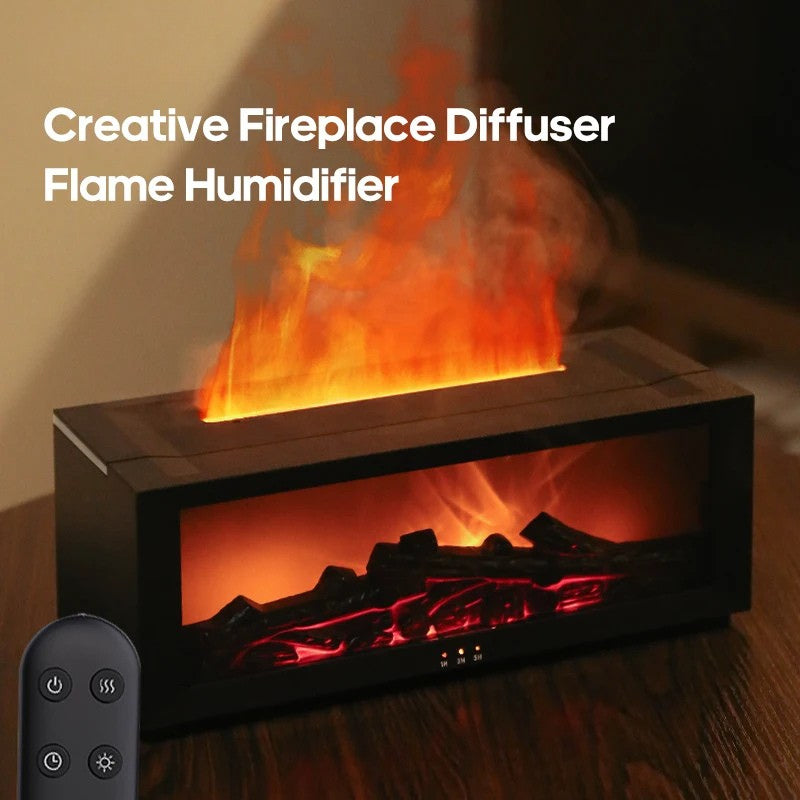 LumoFlame™ Mist Fireplace – Multi-Color Aromatherapy Flame Lamp
