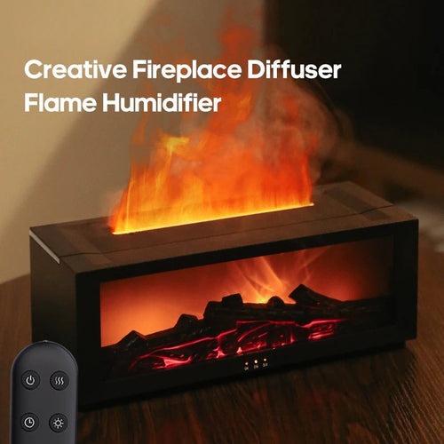 LumoFlame™ Mist Fireplace – Multi-Color Aromatherapy Flame Lamp