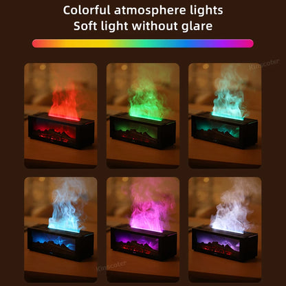 LumoFlame™ Mist Fireplace – Multi-Color Aromatherapy Flame Lamp