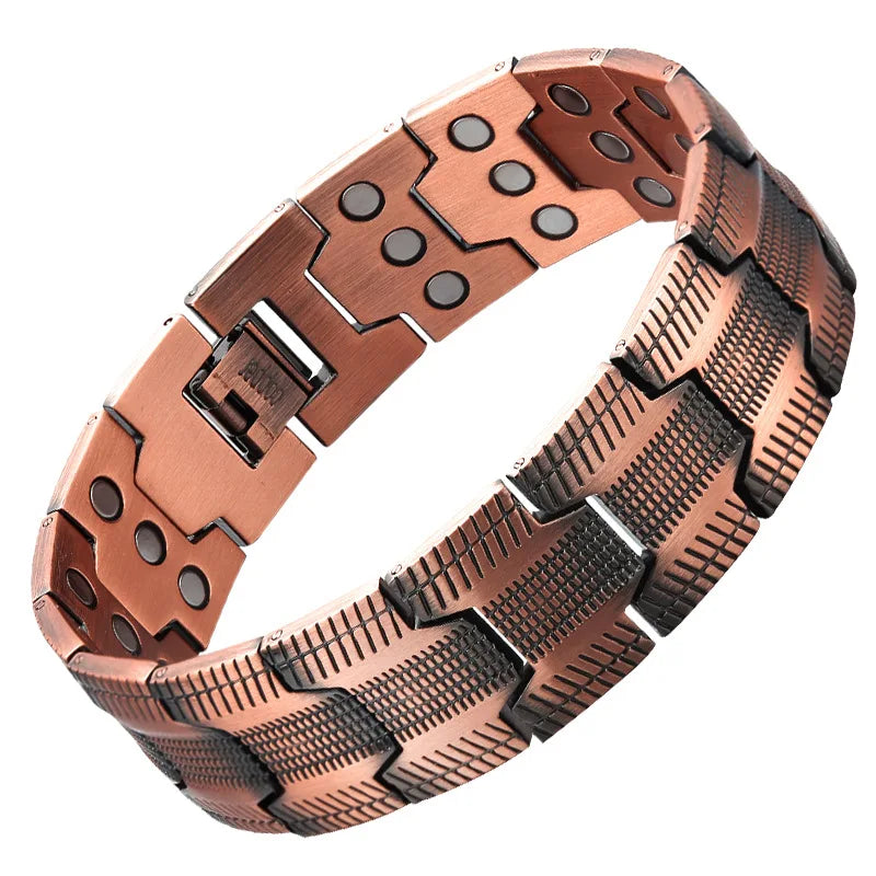 TitanForge™ Magnetic Copper Bracelet – Pain-Relief Wellness Band for Men