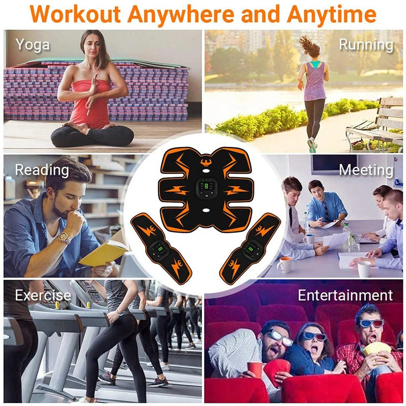 FlexiPulse™ EMS Muscle Trainer – Full Body Smart Stimulator for Arms, Abs, Legs & Glutes