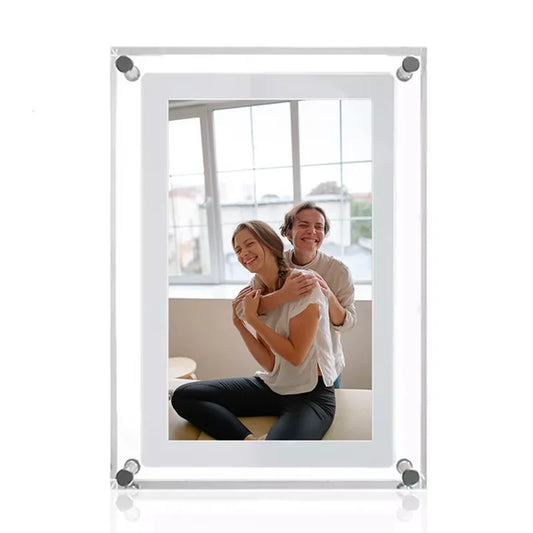 🖼️ CrystalGlow™ Magnetic Acrylic Photo Frame