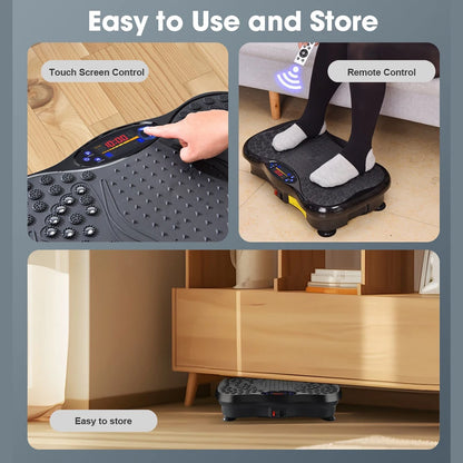 FitPulse™ Vibration Plate with Remote & Resistance Bands – Burn Calories & Boost Circulation at Home