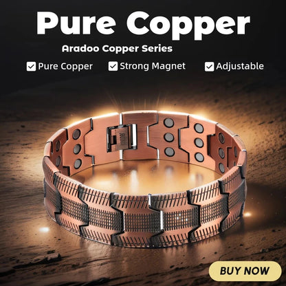 TitanForge™ Magnetic Copper Bracelet – Pain-Relief Wellness Band for Men