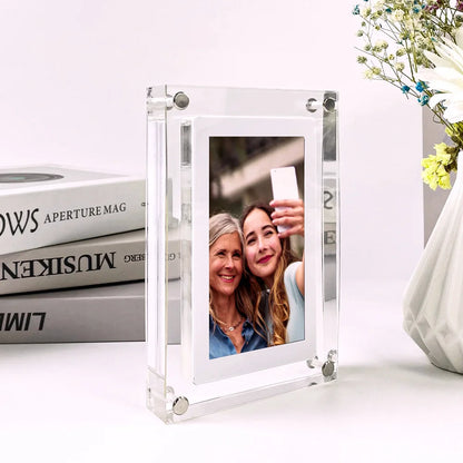 🖼️ CrystalGlow™ Magnetic Acrylic Photo Frame