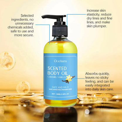 SkinHaven™ Body Oil – Caramel Vanilla