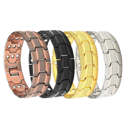 TitanForge™ Magnetic Copper Bracelet – Pain-Relief Wellness Band for Men