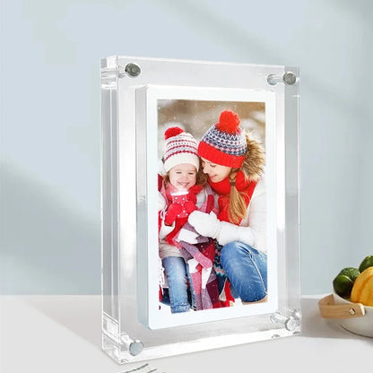 🖼️ CrystalGlow™ Magnetic Acrylic Photo Frame