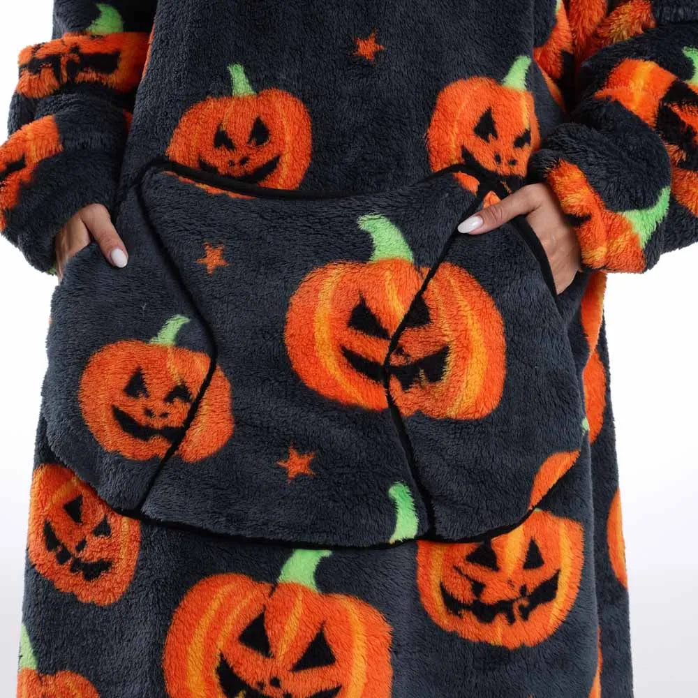 GhoulFleece™ Oversized Halloween Hoodie Blanket