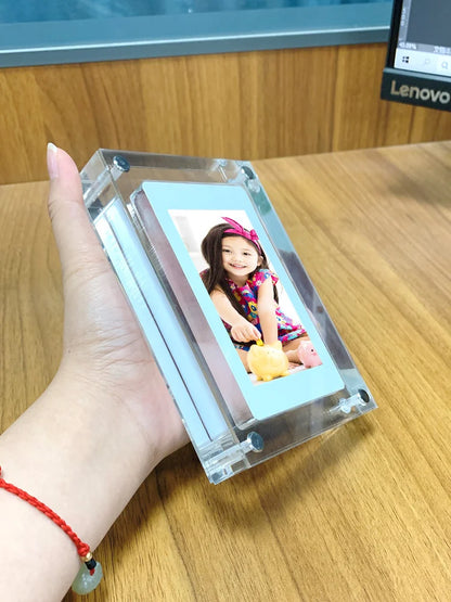 🖼️ CrystalGlow™ Magnetic Acrylic Photo Frame