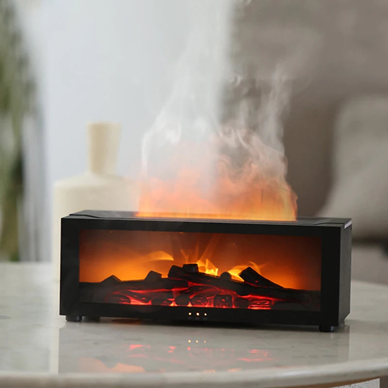 LumoFlame™ Mist Fireplace – Multi-Color Aromatherapy Flame Lamp