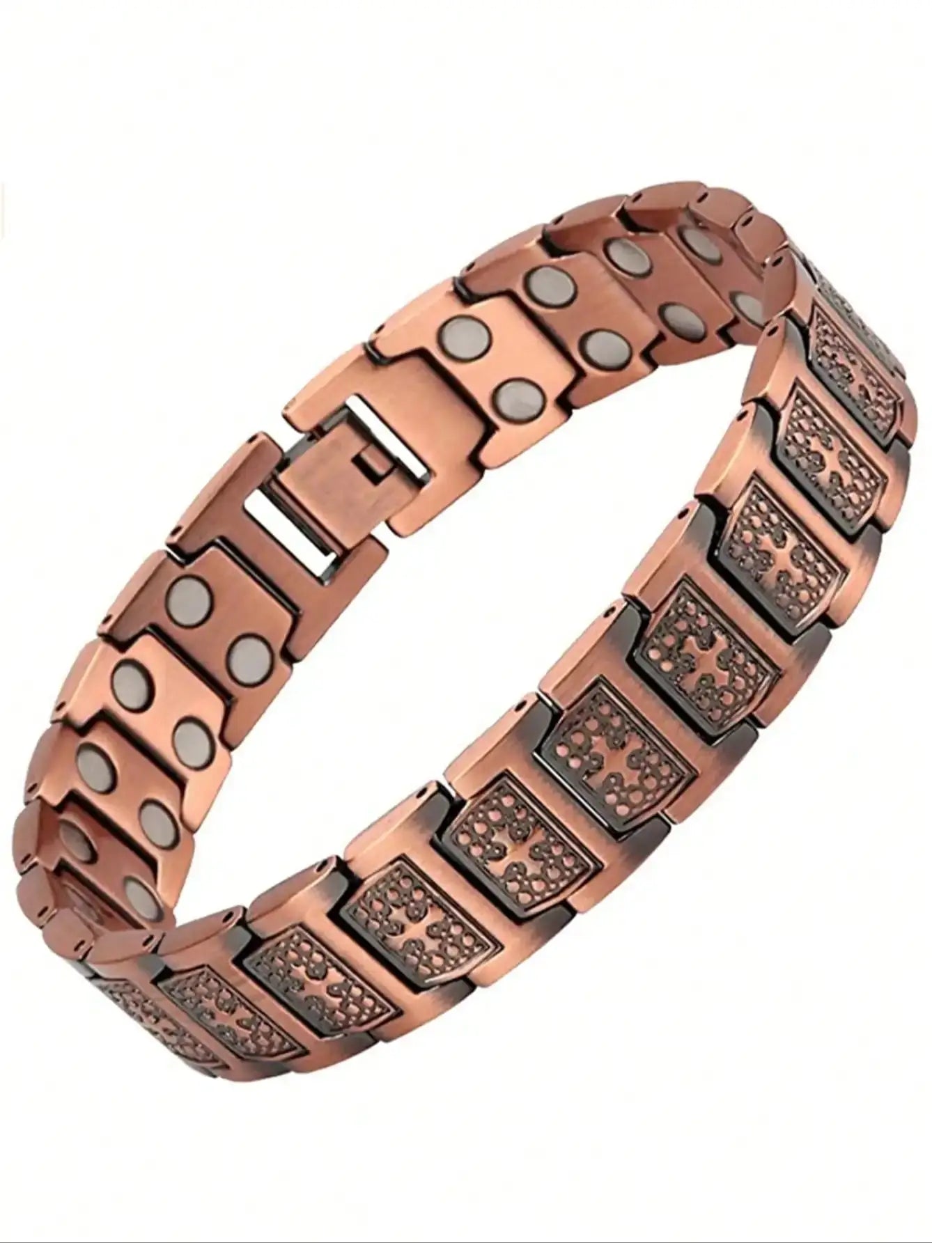 TitanForge™ Magnetic Copper Bracelet – Pain-Relief Wellness Band for Men