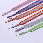 1 Pair Conspicuous Double Side Reflective 2Tone Laces