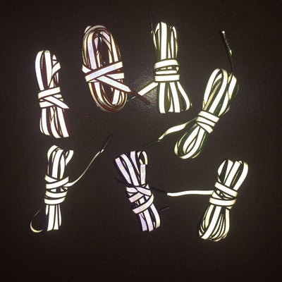 1 Pair Conspicuous Double Side Reflective 2Tone Laces